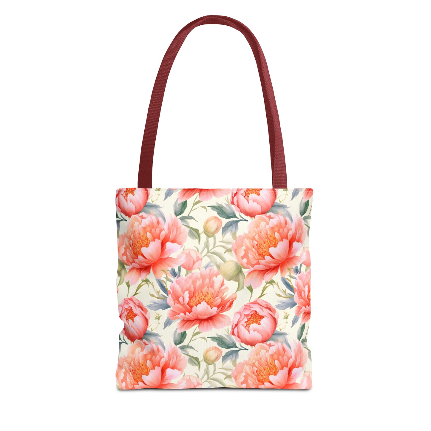 Pastel Blooms Peony Tote Bag (13" x 13")