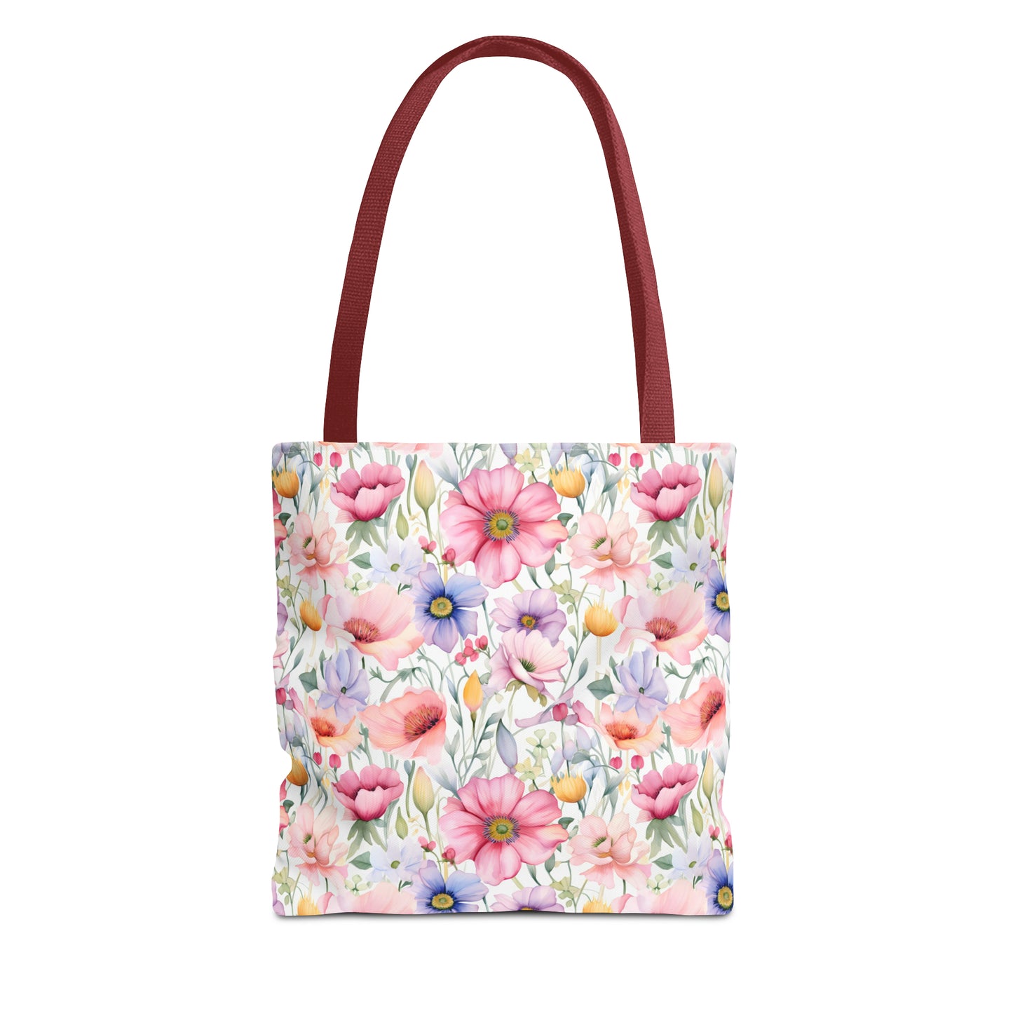Pastel Blooms Wildflower Tote Bag (13" x 13")