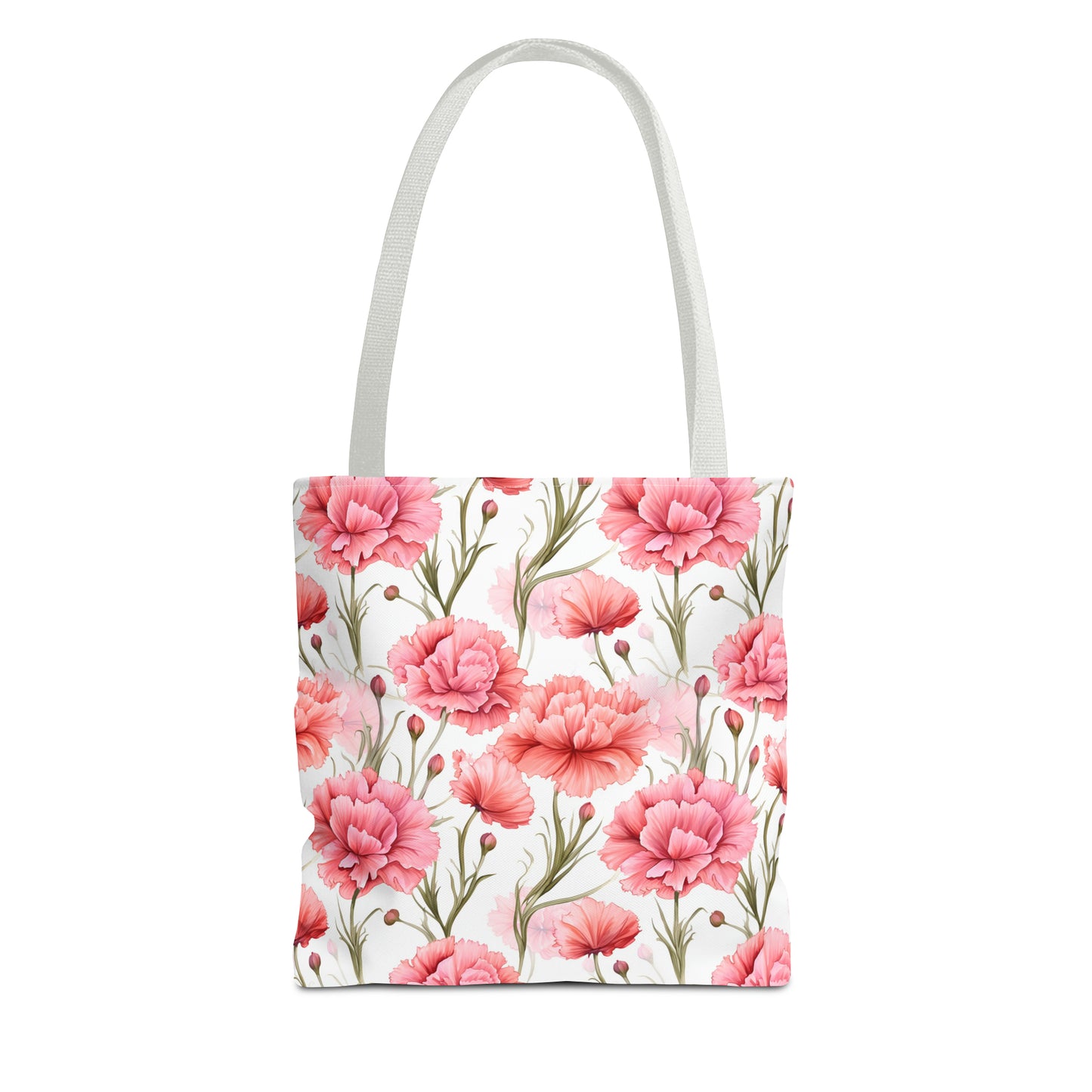 Pastel Blooms Carnation Tote Bag (13" x 13")