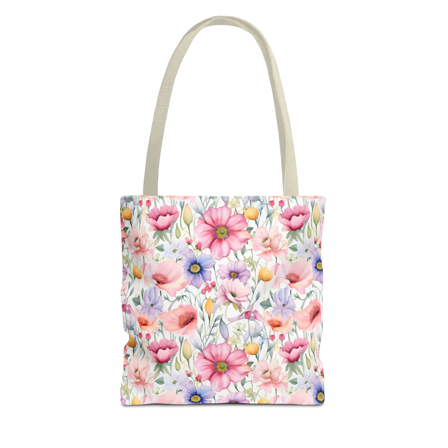 Pastel Blooms Wildflower Tote Bag (13" x 13")