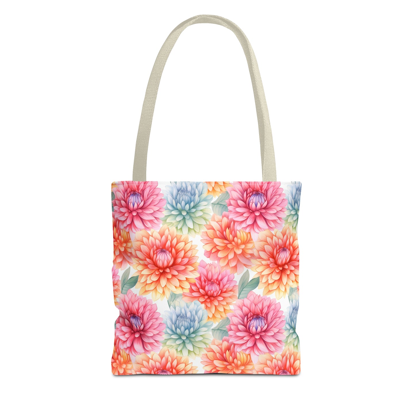 Pastel Blooms Chrysanthemum Tote Bag (13" x 13")