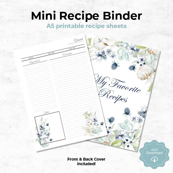 arctic blooms mini recipe binder download