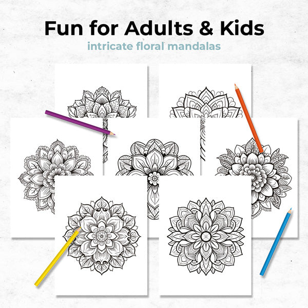 blossom harmony mandala coloring book fun for kids and adults