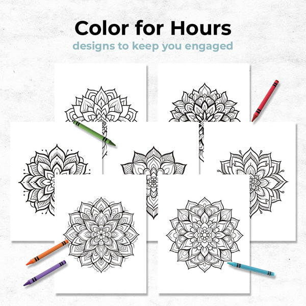 blossom harmony mandala coloring book color for hours