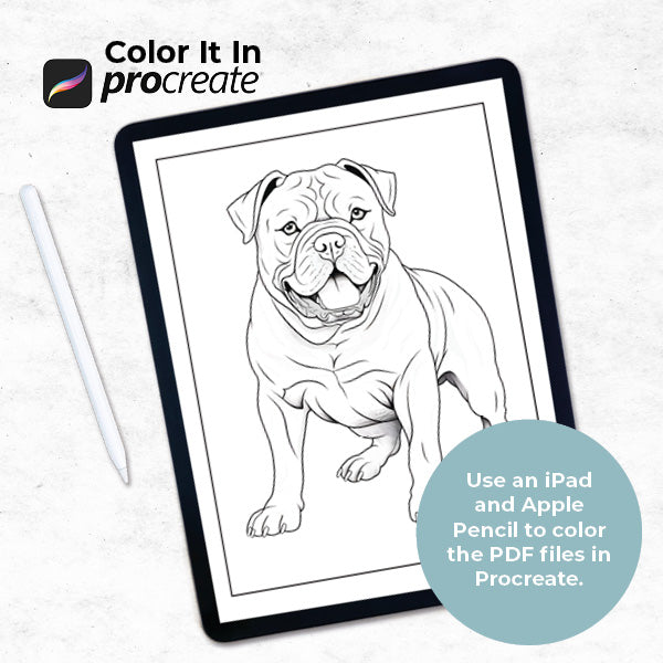 use this dog coloring book in procreate