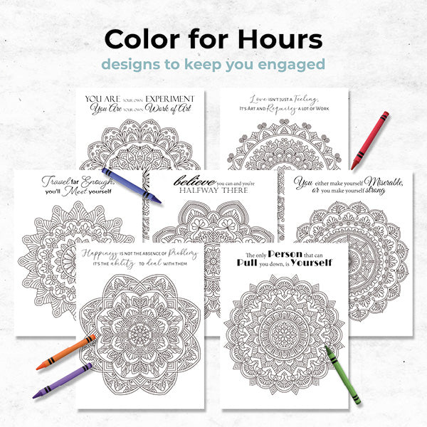 floral mandala adult coloring book color for hours