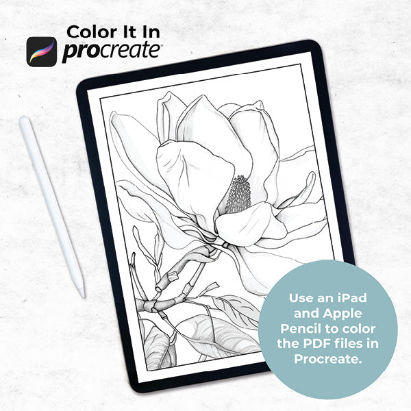 flower odyssey adult coloring book color in procreate