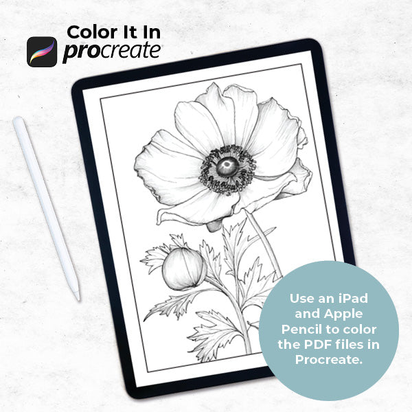 try a sample of our flower odyssey adult coloring book in procreate