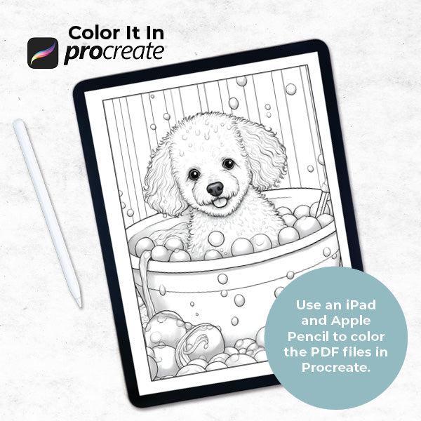 test our our pawsome pals coloring book in procreate