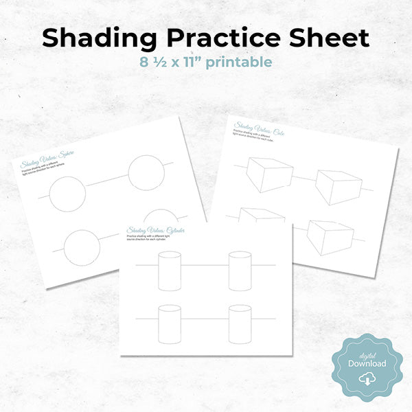 shading practice sheets printable