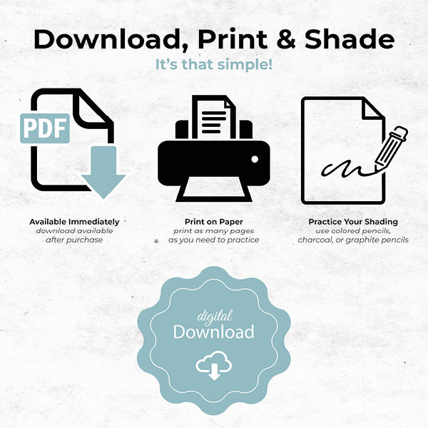 shading practice sheets digital download