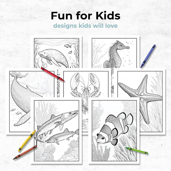 underwater wonders coloring book designs kids will love